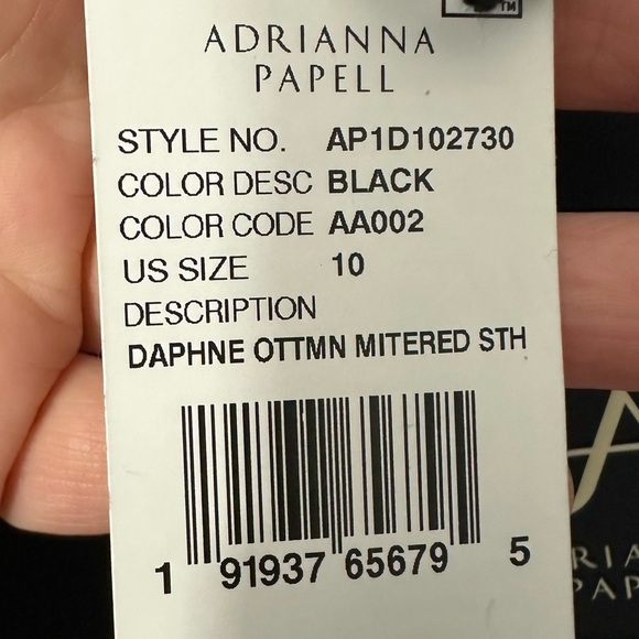 Adrianna Papell Daphne Ribbed Mitered Dress - Picture 3 of 16